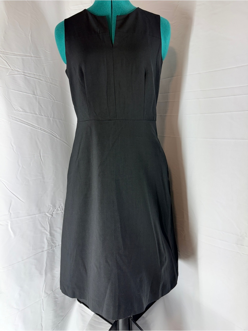 Anne Klein Black One-Shoulder Dress with V-Notch